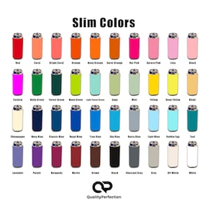 Slim Can Cooler Sleeves, Skinny Blank Neoprene Beer Coolers, Compatible with 12oz Slim Cans  - Free Shipping, Set of 6
