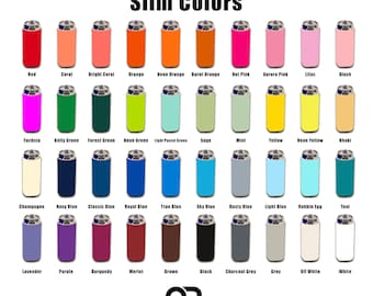 Slim Can Cooler Sleeves, Skinny Blank Neoprene Beer Coolers, Compatible with 12oz Slim Cans  - Free Shipping, Set of 6