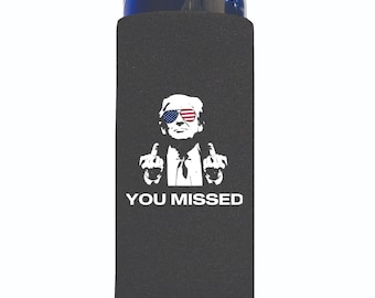 Trump 2024 Slim Can Cooler Sleeve, Neoprene 4mm Thick 12 oz Collapsible Skinny Can Coolie Choose Your Style & Color Sleeve for Print, 1 unit