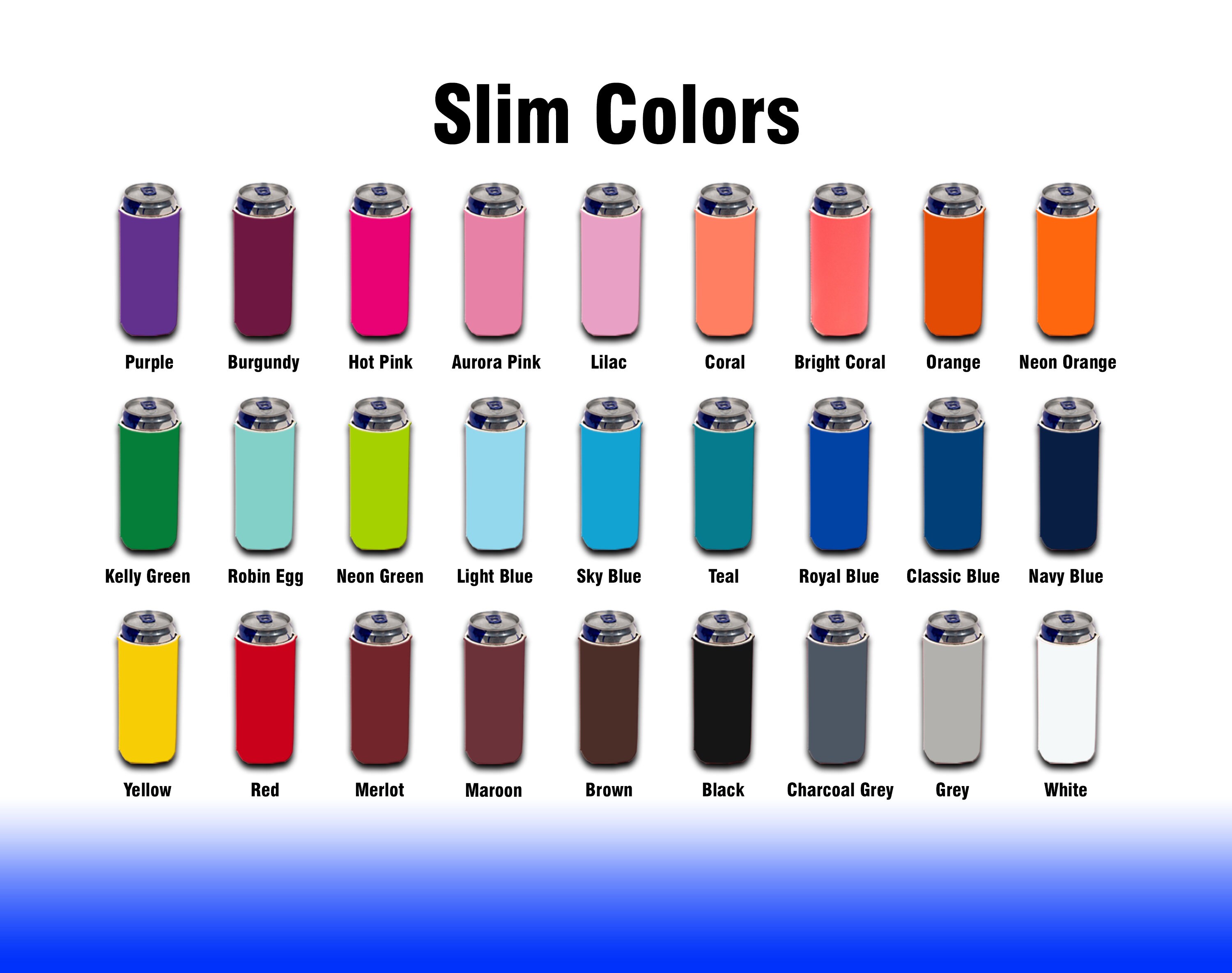 QualityPerfection Slim Can Sleeves, Skinny Blank Neoprene Beer Cooler…