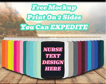 Personalized Nurse Can Cooler Sleeve, 4mm Neoprene Nurse Gift, Birthday, Graduation, Mom, Nurse To Be, Student, Funny Custom Beer favors QPN