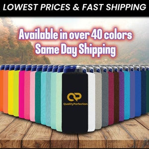Slim Can Cooler Sleeves, 4mm Neoprene Wholesale Blank and Pattern Drink Beer Coolers, 12oz Beverage Skinny Can Holder-1 Unit (QP4)