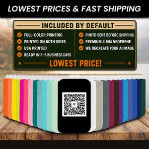 Personalized Full Color 4mm Neoprene Can Coolers: Recreate Custom Designs, Print Both Side No Fee