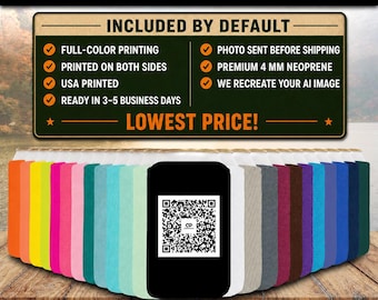 Personalized Full Color 4mm Neoprene Can Coolers: Recreate Custom Designs, Print Both Side No Fee