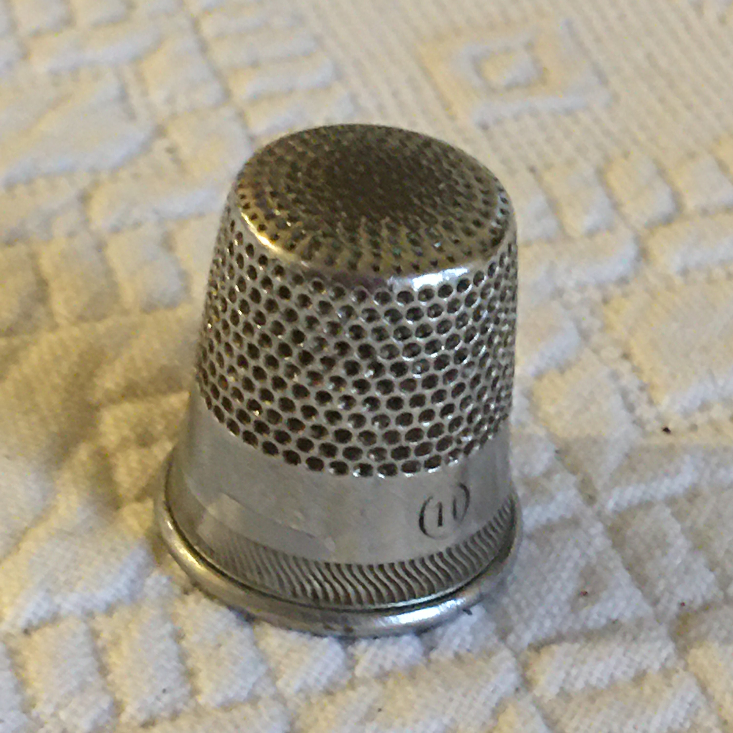 Dé à Coudre Vintage En Argent Sterling 925 - Taille 5.5 (diamètre Intérieur 16mm)