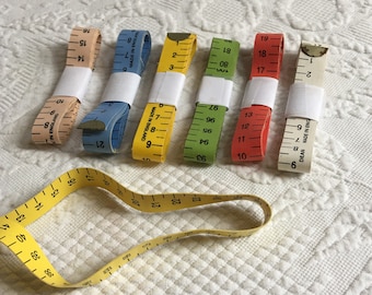 Vintage cm Measuring Tape. Dean Centimeter Fiberglass Measuring Tape. Made in England. Marked 100 cm measurement. Choose Your Color.