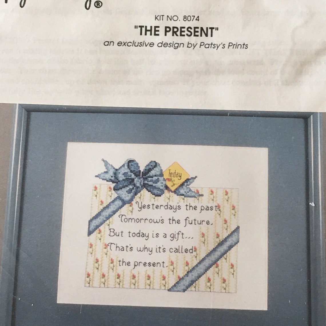 Counted Cross Stitch Graph Pattern. 8 X 10 Kit No. 8074, the Present