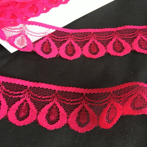 Hot Pink Lace Etsy