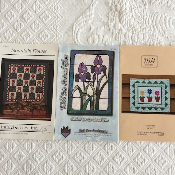 Flower Quilt Patterns. Mountain Flower by Thimbleberries Inc. Etsy