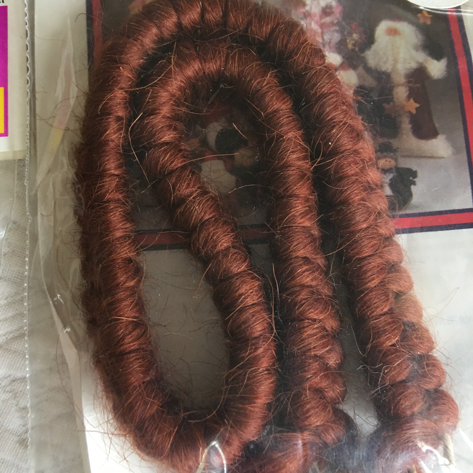 Vintage Curly Crepe 100 Wool Hair. All Cooped Up. Beautiful, Natural