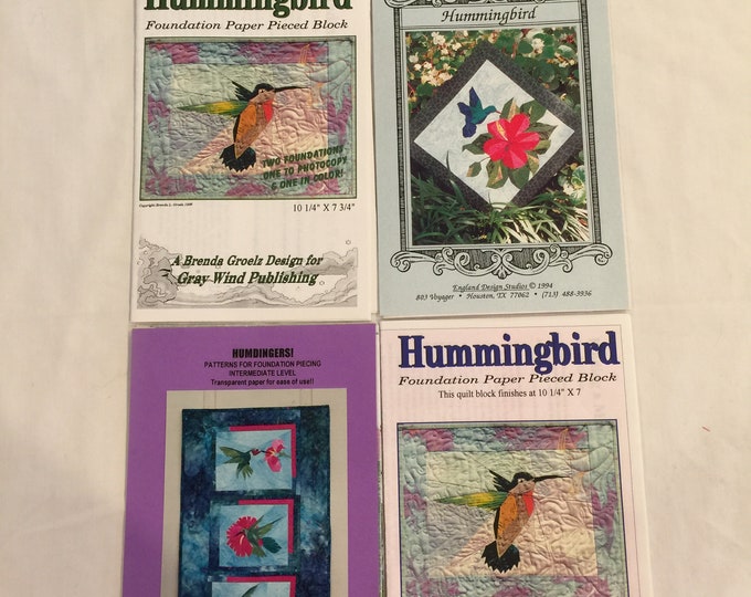 Hummingbird Foundation Paper Pieced Block Wall Hangings. Choose Author ...