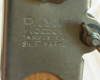 Vintage 1950s Pin-it Skirt Marker. Hem Marking Tool. De Luxe
