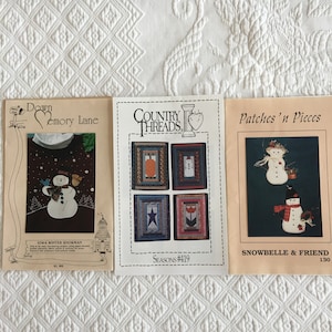 Snowman Pattern for Quilt or Applique for Clothing. Iowa Winter Snowman Applique, Seasonal Wall Quilts or Snowbelle and Friend Appliques.