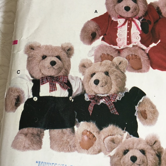 Vintage C.1980s Vogue Baby Bear Clothes Pattern #9572