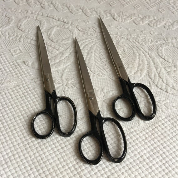 Vintage Black Handled Scissors From Italy. Choose One Pair