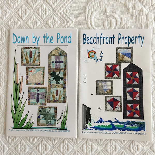 Strand oder Teich Untersetzer und Wandbehang Quilts. Wähle deinen Standort aus. Down by the Pond, Beachfront Property by Susan Judd, Dianne Morrison.