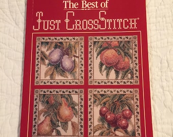 Vintage Cross Stitch Book. The Best of Just Cross Stitch by Leisure Arts, 1994 Oxmoor House. Elegant Decorating  Cross Stitched Projects.