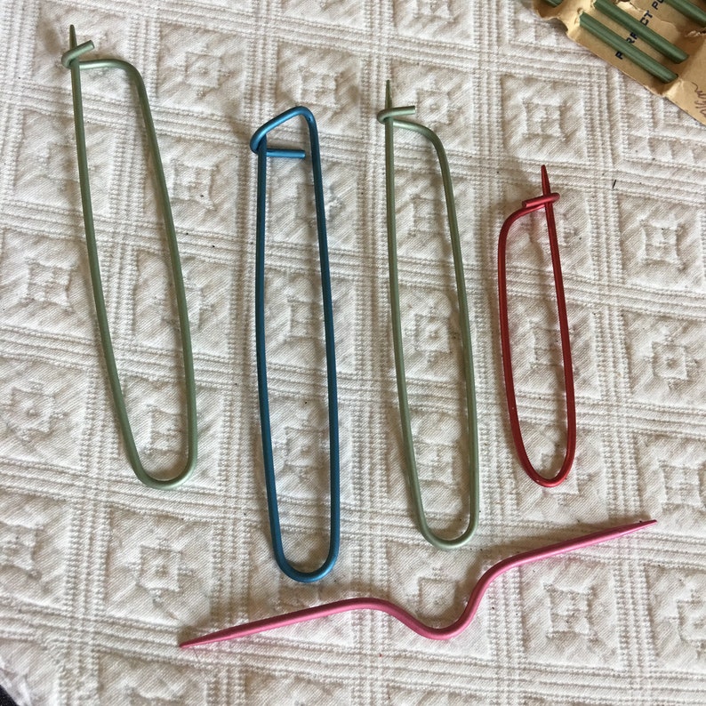 Vintage Knitting Needles and Stitch Holders. Zephr Anodized Etsy