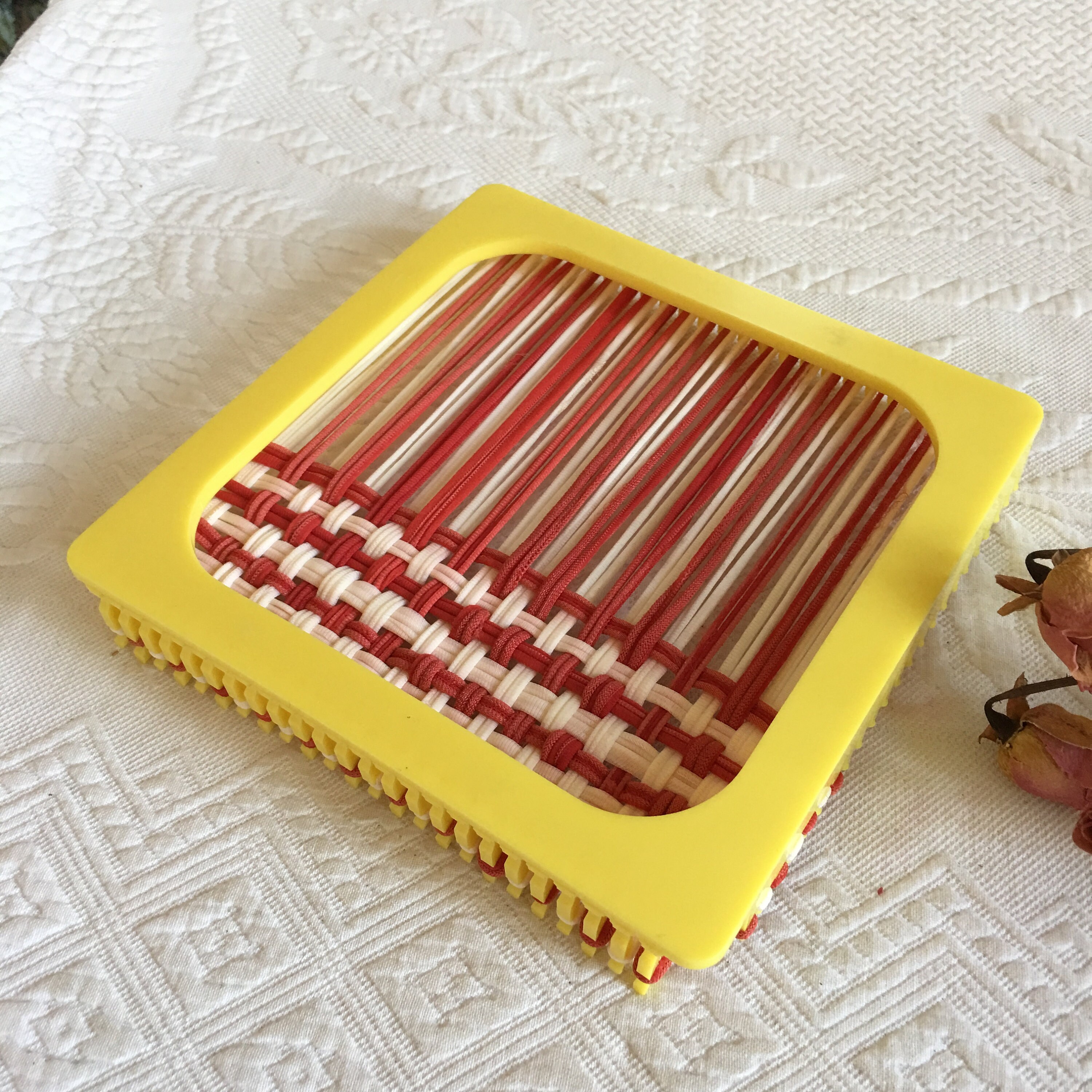 Vintage 1960s Pot Holder Maker Loom Frame. Clavijas laterales Etsy