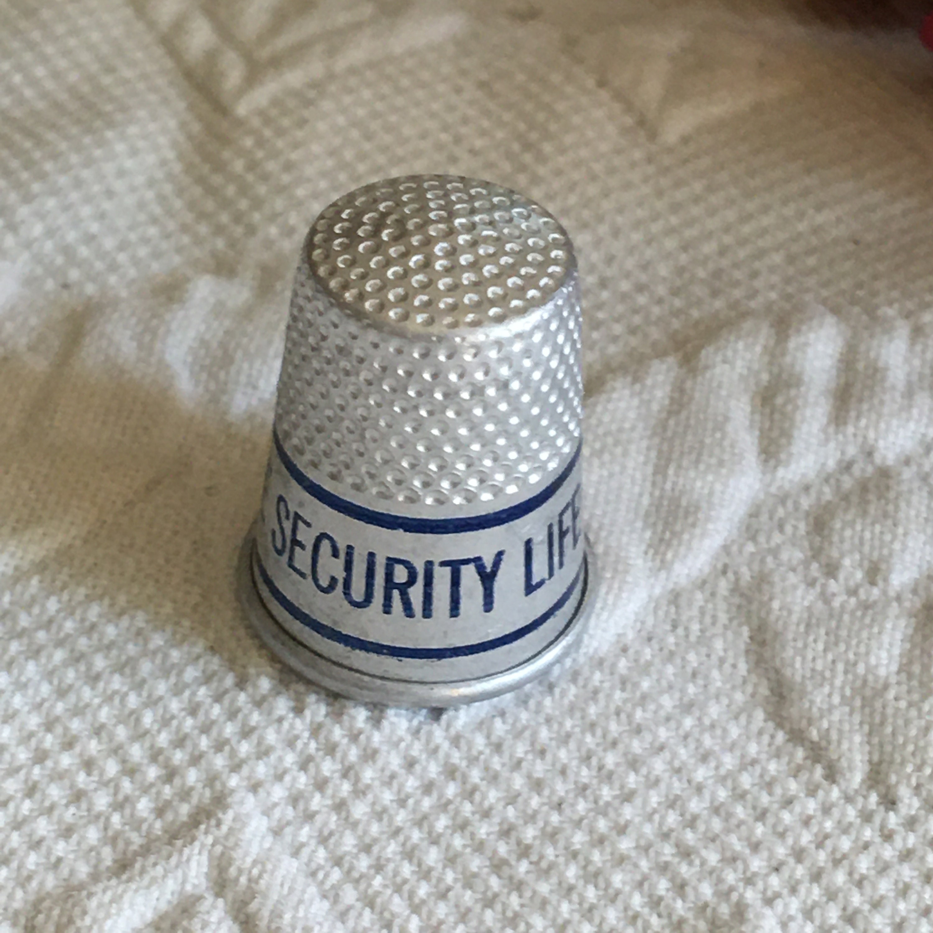 Vintage Advertising Thimble. Security Life Insurance Company Etsy