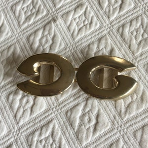 Vintage G Type Frog Belt Buckle. 7/8&quot; Wide Belt Buckle. Gold Tone Frog Closure Belt Buckle.