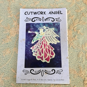 Cutwork Angel Applique Pattern. Reverse or Needle-turn Applique Technique With Two or More Fabrics. Great Carry Around Project.