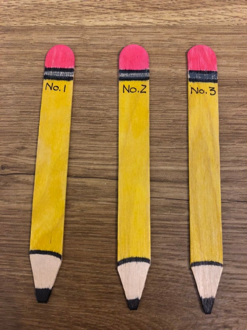Classroom Popsicle Stick Pencils Etsy