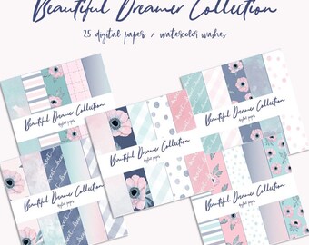 Beautiful Dreamer Digital Papers / Sweet Dreams Digital Patterns / Scrapbook Paper / Beautiful Dreamer Graphics Collection