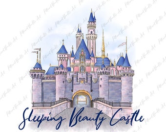 眠れる森の美女の城 / プリンセス城 / デジタルダウンロードプリント