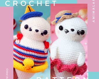 CROCHET PATTERN: 2 in 1 Cuddle-Sized Seal