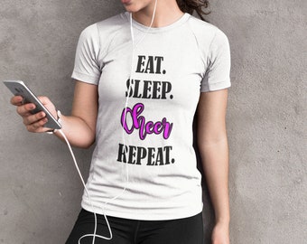 Eat Sleep Cheer Repeat Svg Cheer Svg Cheerleader Svg Sports Svg Designs Cricut Cut Files Silhouette Cut Files DXF
