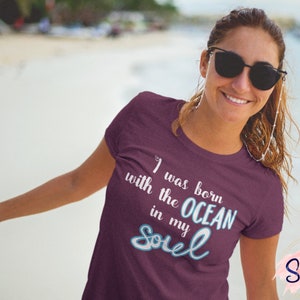 Urodziłem się z oceanem w duszy Svg Ocean Svg Beach Svg Designs Cricut Pliki do cięcia Pliki do cięcia sylwetki DXF