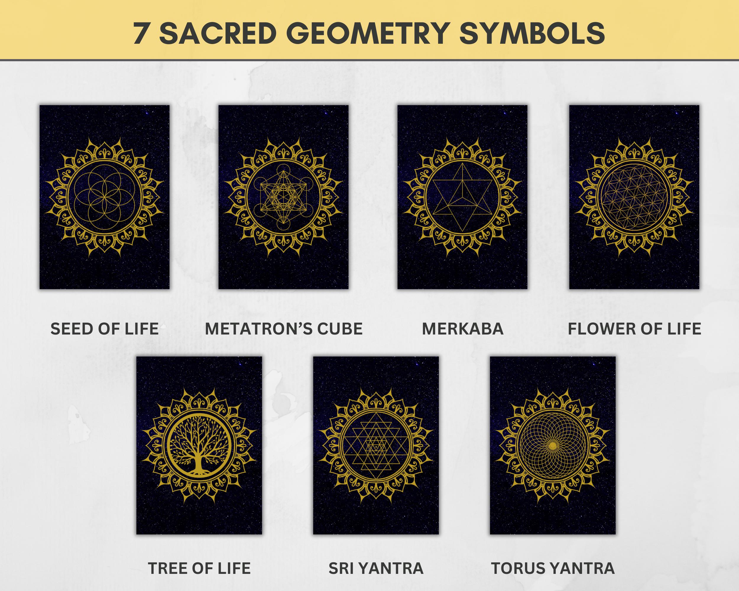 Sacred Geometry Printable Poster Spiritual Wall Decor Mandala Zen Wall ...