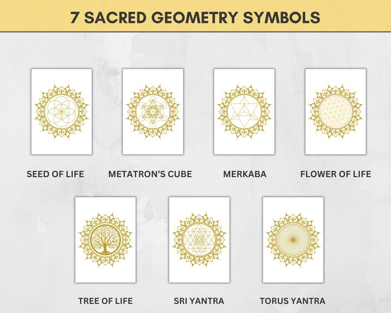 Sacred Geometry Printable Poster Spiritual Wall Decor Mandala Zen Wall ...