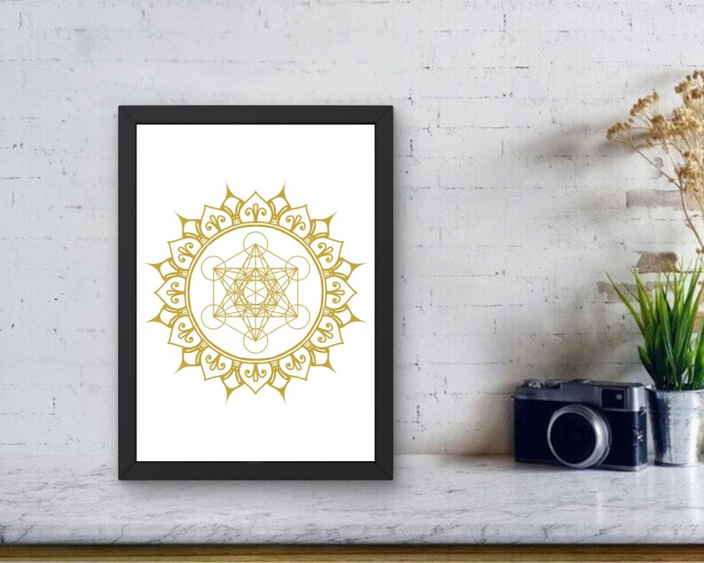 Sacred Geometry Printable Poster Spiritual Wall Decor Mandala Zen Wall ...