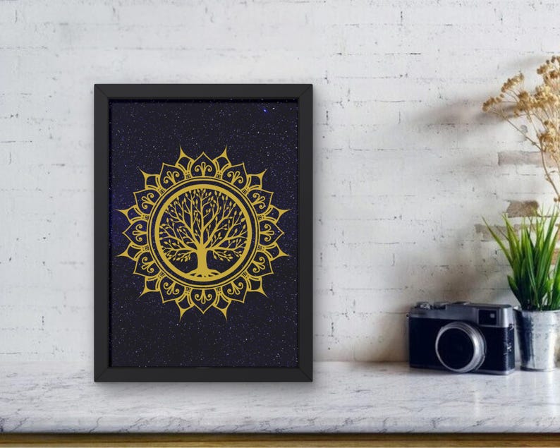 Sacred Geometry Printable Poster Spiritual Wall Decor Mandala Zen Wall ...