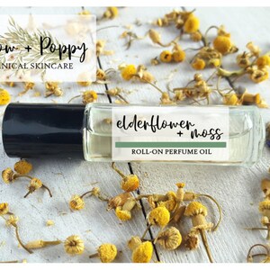 Elder Flower + Moss • Perfume Oil • Natural Roll-on Perfume Oil · Floral Perfume Oil · Fresh Earthy Perfume Oil · Gift for her
