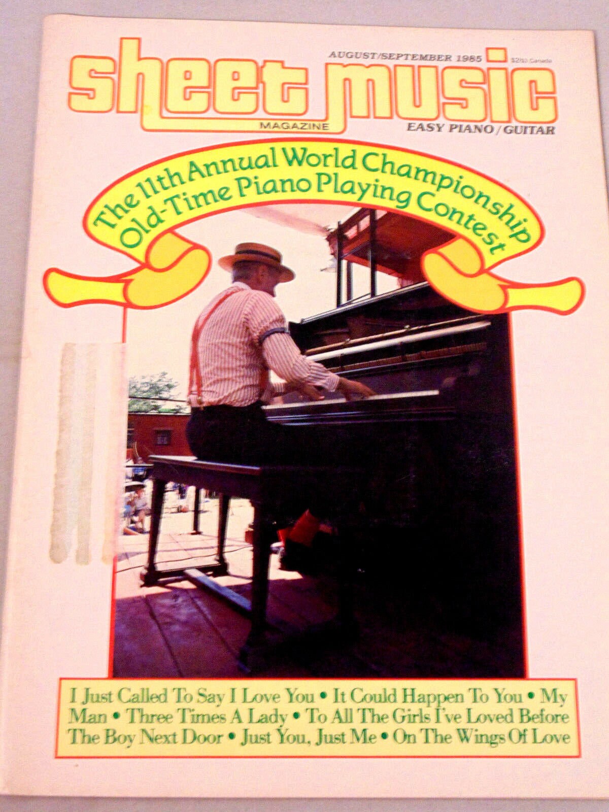 Sheet Music Magazine Old Time Piano Playing Contest Easy Piano Etsy Canada