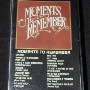 Moments to Remember Cassette Tape Audio Music Love Is A Many Splendored Thing