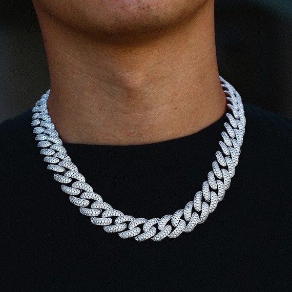 14k Iced Out 15mm Roller Coaster Clasp 