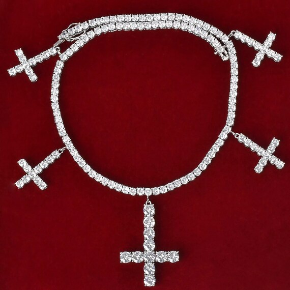 Iced Out Custom Upside Down Cross 