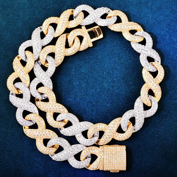 16mm Two Tone Infinity Miami Cuban Link 