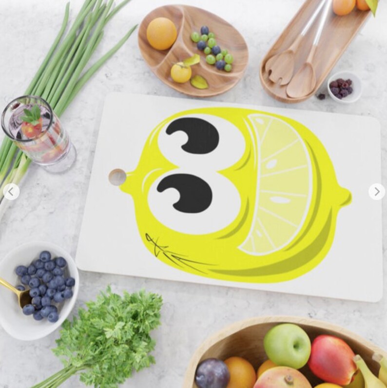 Cute Bold Kitchen or Restaurant Decor Happy Cute Kiwi Fruit Cutting Board