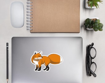 Fuchs Aufkleber | Kanadische Wildtierkarikatur Vinyl Aufkleber