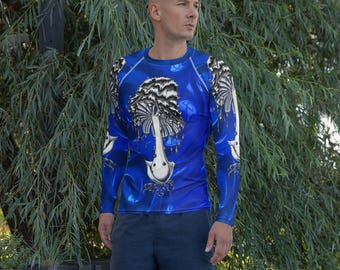 Inkcap Pilz-Ausschlag-Schutz | Blaues Fraktal Pilz Design