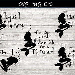 Mermaids bundle SVG EPS PNG digital vector files