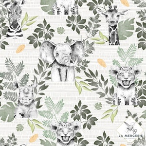 Tessuto al metro Savane Garden certificato Oeko-Tex- Creazione per bambini - La Mercerie des Princesses- Cotone, Jersey, French Terry, Impermeabile