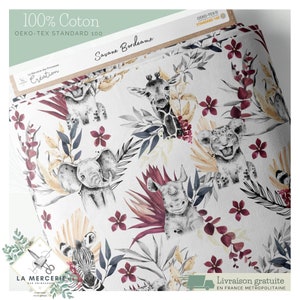 Tessuto al metro Savane Bordeaux Certificato Oeko-Tex- Creazione per bambini -La Mercerie des Princesses- Cotone, Jersey, French Terry, Impermeabile