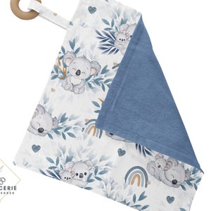 Tissu au mètre Koala Bleu Certifié Oeko-Tex Création pour enfant La Mercerie des Princesses Coton, Jersey, French Terry, Imperméable image 6