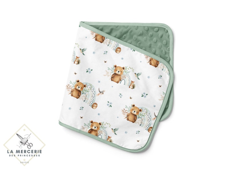 Fabric by the meter Tender Little Bear from Mercerie des Princesses Ideal Children's Creation. Cotton, Jersey, French Terry, Waterproof image 4